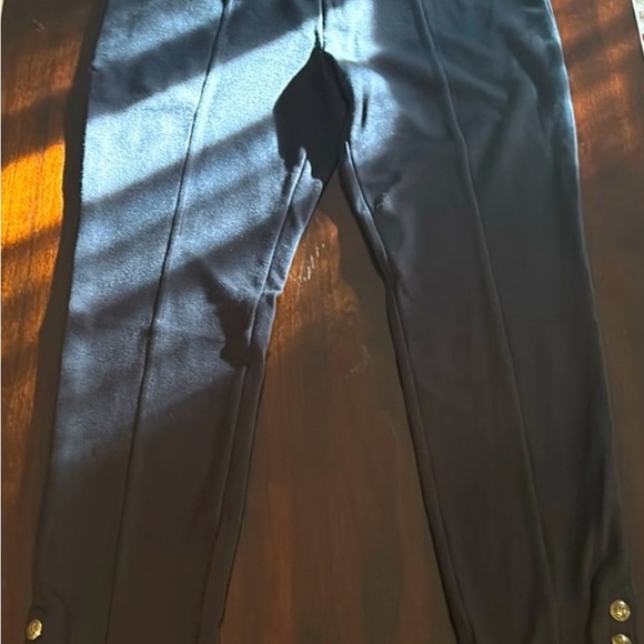 Talbots Pants - Talbots Women’s Deep Black pants w/ Golden accents on the leg Size M Like new